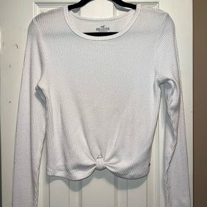 Hollister Womens white knot long sleeve